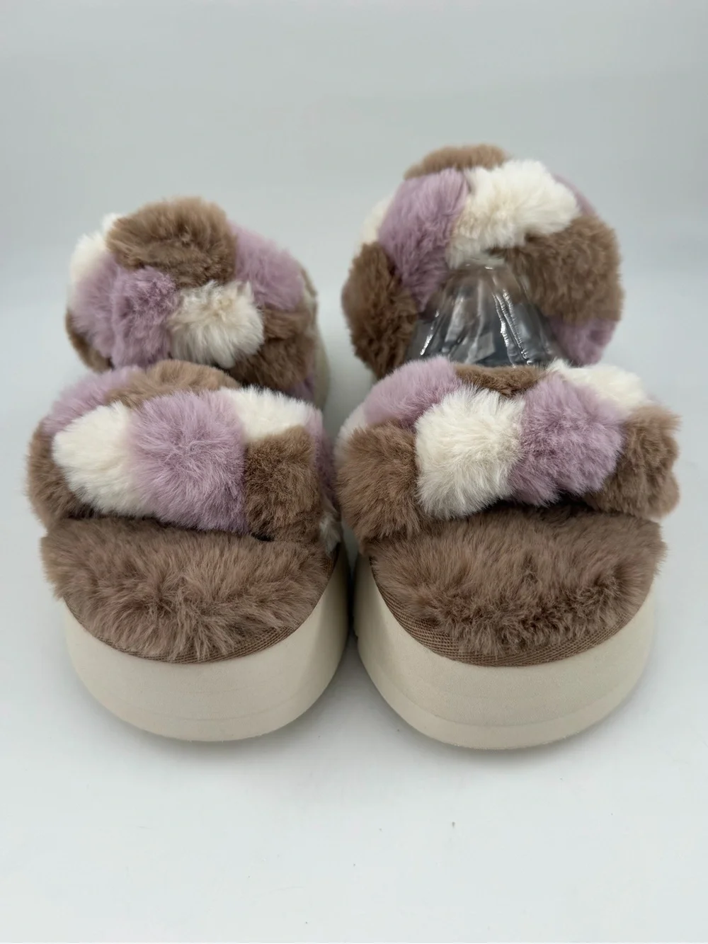 👞 Koolaburra by Ugg Ya-Baby -SZ 3.5- Multicolor Fuzzy Slide Sandals